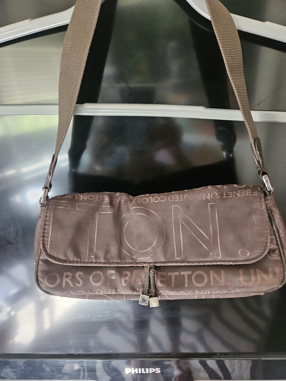United Colors Of Benetton Brown Logo Shoulder Bag